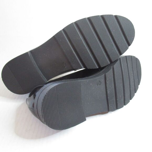 JF J. Ferrar Womens Danica Penny Loafers Black Shiny Contrast Stitch 7.5 E New - Picture 8 of 8